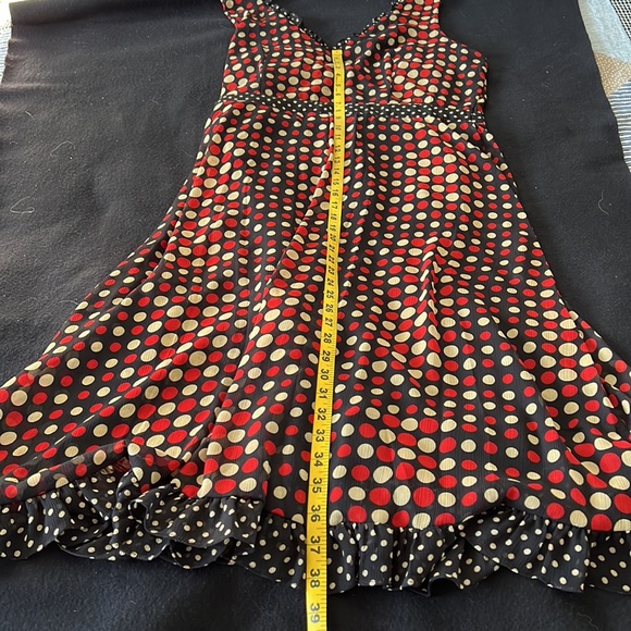 jonathan martin Wrap Around Sleeveless Lined Polka Dot Dress NWOT Size 16 - Picture 16 of 16